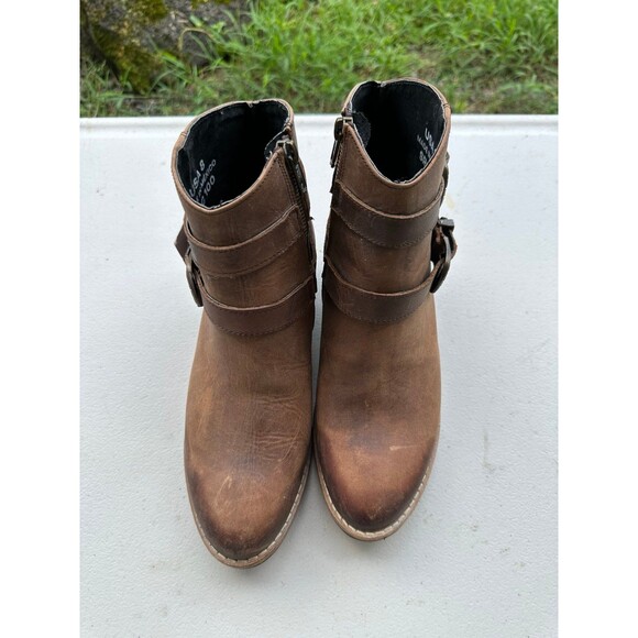 Sterling River Style SRC100 Rustic Genuine Leather Ankle Cowboy Boot Booties 8M - Picture 2 of 8